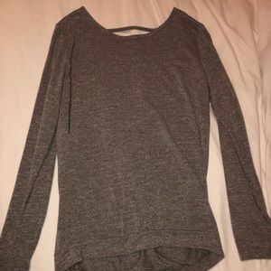 Open back workout shirt